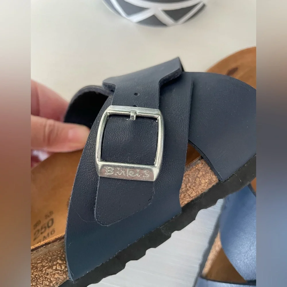 Birki’s by Birkenstock Dark Blue Slide Sandals size 39 - Picture 4 of 9